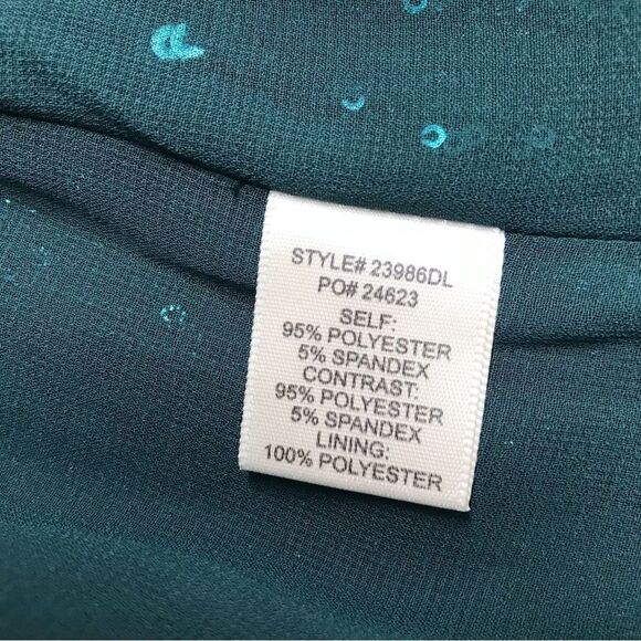 SKIES ARE BLUE Teal Sequin Belted Duster Cardigan Kimono Wrap Size XS/S New - Picture 13 of 14